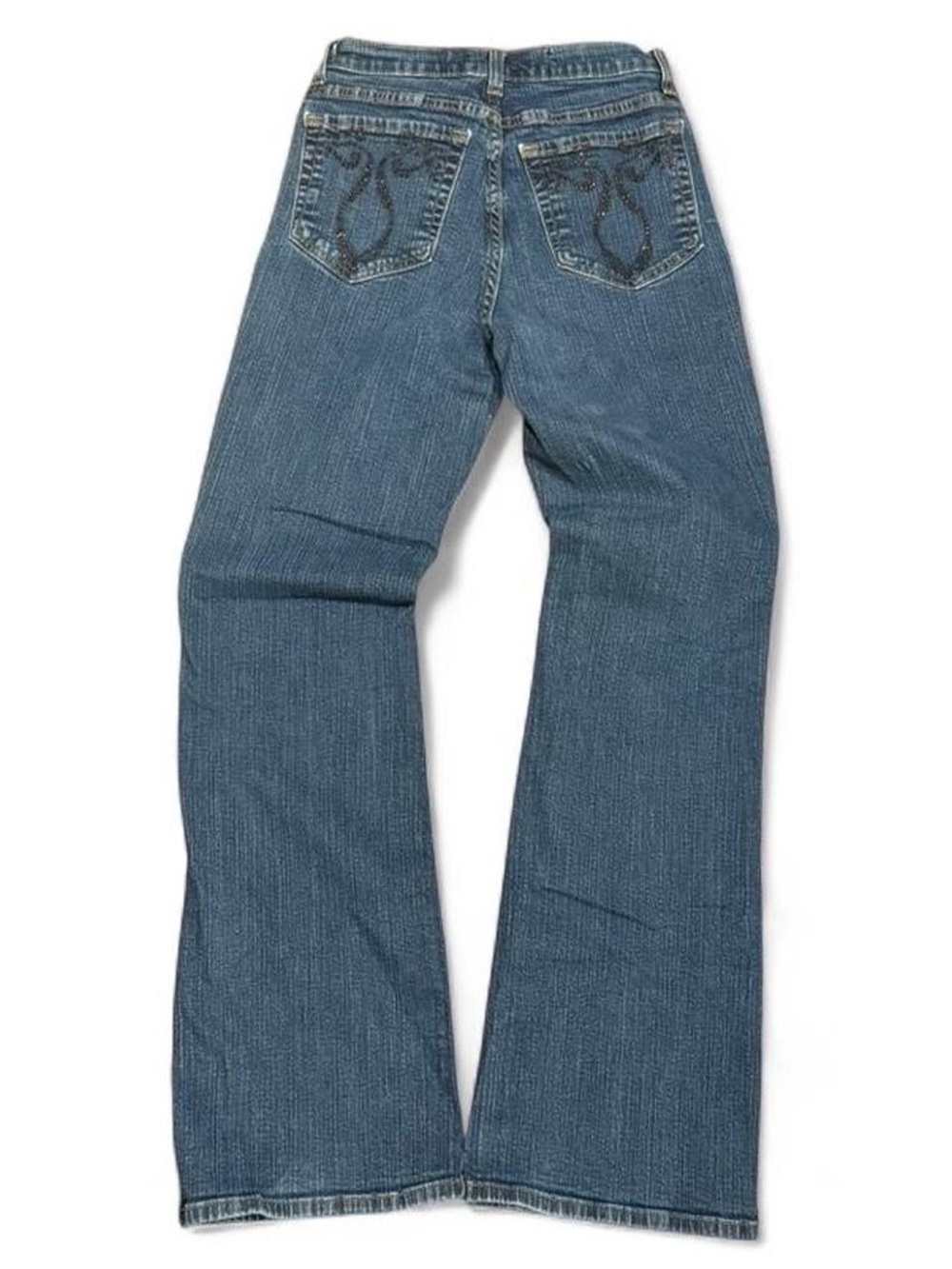 Y2K Not Your Daughters Bedazzled Low Rise Slim Bootcut Jeans